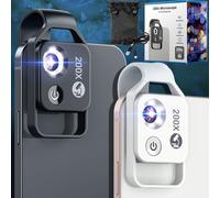 Nano Zoom,Nano Zoom 200x for iPhone,Nanozoom 200x for iPhone,Zoom Lens for Android Phone,Nanozoom Cell Phone Lens,Nanozoom 200x Magnification Zoom (2Sets)