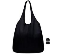 Nanobag Ultra-Lightweight Foldable Tote for Women & Men, Reusable Grocery & Travel Bag, Packable Collapsible Compact Market Essential (Standard Black)