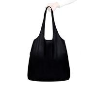 Nanobag - Ultra-Lightweight Compact Tote Shopping Bag - Reusable, Tiny and Eco-Friendly Foldable Multipurpose and Stylish, Black, Standard, Standard