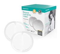 Nanobébé Disposable Breast Pads - 40 Day & 20 Night Ultra-Thin, Extra Absorbent, Vented, Leak-Proof Nursing Pads for Breastfeeding, Individually Wrapped, 60 Count