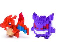 Nanoblock - 2 Sets Bundle - Charizard (Lizardon in Japan) and Gengar - Adjustable Pokemon Characters (Japan Import)