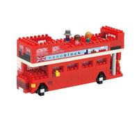 BANDAI Nanoblock London Tour Bus Model | Nanoblocks Building Blocks Puzzles For Adults And Kids | Build Your Own Plastic Model Kits With Mini Bricks Make Great Gifts For Teens And Adults Age 12+