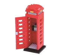BANDAI Nanoblock London Telephone Box Model | Nanoblocks Building Blocks Puzzles For Adults And Kids | Build Your Own Plastic Model Kits With Mini Bricks Make Great Gifts For Teens And Adults Age 12+