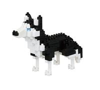 BANDAI Nanoblock Siberian Husky Dog Model | Nanoblocks Building Blocks Puzzles For Adults And Kids | Build Your Own Plastic Model Kits With Mini Bricks Make Great Gifts For Teens And Adults Age 12+