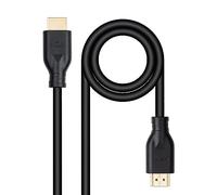 NANOCABLE 10.15.3900 - HDMI Cable V2.0 4K@60Hz 18Gbps Connector Type A Male to Type A Male CCS, Black, 0.5 m