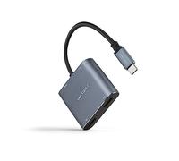 NANOCABLE 10.16.4305 USB-C to 2xHDMI/USB2.0/PD Converter 15cm Grey