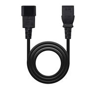 NanoCable 10.22.0203 Power Cable for CPU or Monitor, C13/ H-C14/ M, 100% Copper AWG18, Black, 3.0 mts