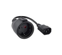 NANOCABLE 10.22.0902 Power Adapter Cable for UPS C14 Male to CEE7 Female Connector, 50 cm, Black