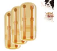 Nanoflex Pet Toothbrush with Tongue Scraper, Dog Toothbrush, Pet Toothbrush and Toothpaste, Soft& Durable Pet Silicone Toothbrush (3Pcs Toothbrush)