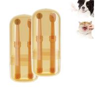 Nanoflex Pet Toothbrush with Tongue Scraper, Dog Toothbrush, Pet Toothbrush and Toothpaste, Soft& Durable Pet Silicone Toothbrush (2Pcs Toothbrush)