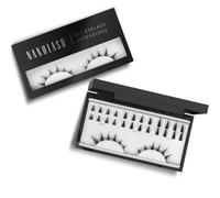 Nanolash DIY Eyelash Extensions 36 pcs - cluster lashes DIY, cluster false eyelashes for lash extensions at home, individual cluster lashes (Black, FLIRTY)