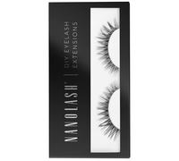 Nanolash DIY Eyelash Extensions 36 pcs - cluster lashes DIY, cluster false eyelashes for lash extensions at home, individual cluster lashes (Black, CHARM)