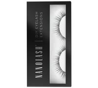 Nanolash DIY Eyelash Extensions 36 pcs - cluster lashes DIY, cluster false eyelashes for lash extensions at home, individual cluster lashes (Black, INNOCENT)