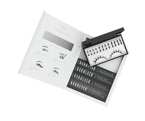 Nanolash DIY Eyelash Extensions Starter Kit - cluster lashes with bonder, sealer, remover, apllicator, home lash extensions kit (Black, FLIRTY)