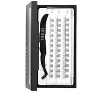 Nanolash DIY Stick & Go Pre-Glued Lashes - self adhesive lash clusters, press-on lashes with tweezers (CLASSY)