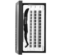 Nanolash DIY Stick & Go Pre-Glued Lashes - self adhesive lash clusters, press-on lashes with tweezers (HEARTBREAKER)