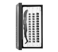 Nanolash DIY Stick & Go Pre-Glued Lashes - self adhesive lash clusters, press-on lashes with tweezers (LONG, SLEEK)