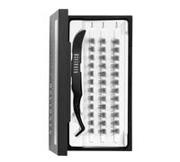 Nanolash DIY Stick & Go Pre-Glued Lashes - self adhesive lash clusters, press-on lashes with tweezers (SHORT, HARMONY)