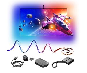 Nanoleaf 4D V2 - Screen Mirror Light Strip Kit for TV up to 65 inch, Smart RGB Backlight, Flex Zigzag LED Strip + Camera, Music Sync, Wifi Bluetooth App & Voice Control (Works with Alexa Apple Google)