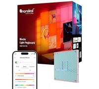 Nanoleaf Blocks Expansion Kit | 1 Backlit Pegboard (Requires Starter Kit), with 2 Sturdy Pegboard Hooks, RGBW Wall Lights, Display Keyboards, Controllers, Screw Mounted Only (Screws Included)