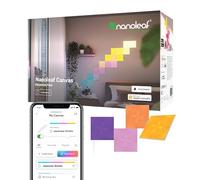 Nanoleaf Canvas Expansion Pack, 4 Additional Light Squares, Smart LED RGBW Wall Lights - Modular Wi-Fi Colour Changing Panels, Works with Alexa Google Assistant Apple Homekit, for Room Decor & Gaming
