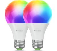Nanoleaf E27 Smart LED Bulbs, RGB Colour-Changing WiFi Lights, Alexa/Google Home Compatible, 9W Dimmable Remote Control, 2700K-6500K, Matter & Bluetooth Sync, Hub Required, 2 Pack