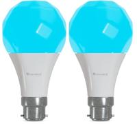 Nanoleaf Essentials B22 LED Bulb, RGBW Dimmable Smart Bulb - Thread & Bluetooth Colour Changing Light Bulb, Works with Google Assistant Apple Homekit, for Room Decor & Gaming (Pack of 2)