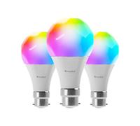 Nanoleaf Essentials B22 LED Bulbs, Pack of 3 RGBW Dimmable Smart Bulbs - Thread & Bluetooth Colour Changing Light Bulbs, Works with Google Assistant Apple Homekit, for Room Decor & Gaming