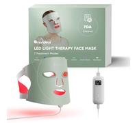 Nanoleaf LED Face Mask 432 LEDs, Red Light Therapy Mask with 7 Modes | 5 - 10 Mins Quick Treatment, Portable Red Light Mask,NIR LEDs,Skin-Friendly Silicone & Eye Protect, Infrared Rechargeable