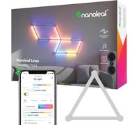 Nanoleaf Lines 60 Degrees Expansion Pack, 3 Additional Smart Light Bars LED RGBW - Backlit Modular Wi-Fi Colour Changing Wall Lights, Works with Alexa Google Assistant Apple Homekit, for Room Decor
