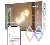 Nanoleaf Lines Starter Kit, 9 Smart Light Bars LED RGBW - Backlit Modular Wi-Fi Colour Changing Wall Lights, Music & Screen Sync, Works with Alexa