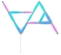 Nanoleaf Lines 60 Degrees Starter Kit, 15 Smart Light Bars LED RGBW - Backlit Modular Wi-Fi Colour Changing Wall Lights, Music & Screen Sync, Works with Alexa Google Apple Homekit, Room Decor