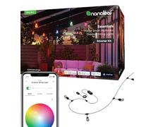 Nanoleaf Matter Essentials, Outdoor Light Chain Starter Kit 30M LED RGBICW - LED Lights 16M Colors, IP65, Waterproof, 40 Smart LED Bulbs, WiFi Bluetooth Matter, for Garden