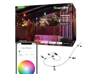 Nanoleaf Matter Essentials, Outdoor Light Chain Starter Kit 30M LED RGBICW - LED Lights 16M Colors, IP65, Waterproof, 40 Smart LED Bulbs, WiFi Bluetooth Matter, for Garden