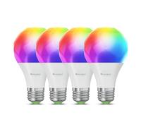 Nanoleaf Matter Essentials WLAN Light Bulbs E27, 4 Smart RGBW LED Bulbs - 16 Million Colours, Individual Schedules, App & Voice Control (Compatible with Alexa, Apple & Google Home), Decoration