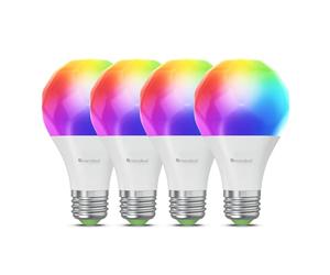 Nanoleaf Matter Essentials WLAN Light Bulbs E27, 4 Smart RGBW LED Bulbs - 16 Million Colours, Individual Schedules, App & Voice Control (Compatible with Alexa, Apple & Google Home), Decoration