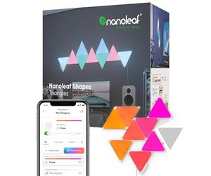 Nanoleaf Shapes Triangle Starter Kit, 9 Smart Light Panels LED RGBW - Modular Wi-Fi Colour Changing Wall Lights, Works with Alexa Google Assistant Apple Homekit, for Room Decor & Gaming