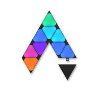 nanoleaf Shapes Ultra Black Mini Triangle Expansion Pack, 10 Additional Smart Light Mini Panels LED RGBW - Modular Wi-Fi Colour Changing Wall Lights, Works with Alexa Google Assistant Apple Homekit