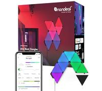 Nanoleaf Shapes Ultra Black Triangle Starter Kit, 9 Smart Light Panels LED RGBW - Modular Wi-Fi Colour Changing Wall Lights, Works with Alexa Google Assistant Apple Homekit, for Room Decor & Gaming