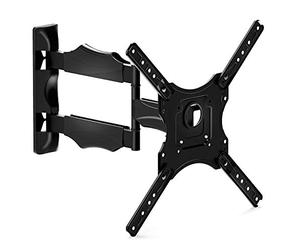 NANOOK full-motion TV wall bracket for 32-55 inch TVs | Tiltable | Wall mount for LCD, LED, QLED and OLED televisions | Universal compatibility | VESA 100x100 to 400x400 | Black