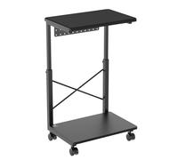 NanoRS Height-adjustable CPU computer trolley with shelf up to 80 kg, mobile PC cart with storage space, flexible with wheels, waterproof shelf, RS430