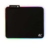NanoRS RS704 Gaming Mouse Mat with LED RGB Lighting and Non-Slip Rubber Base 30 x 25 cm Non-Slip Desk Mat Mouse Pad (300 x 250 x 4 mm)