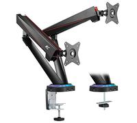 NanoRS RS887 2-Arms Gaming Monitor Holder Screen Handle Full Motion 17-32" 2x USB 3.0 Microphone Headphone Connection 1x USB 3.0 (Micro-B) LED Light Vesa 75x75 100x100 (2-arms)