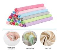 Nanoscale Cleaning Cloth for Home and Kitchen, Fish Scale Design Reusable Microfiber Towel, Streak Free Lint Free Polishing Rag for Glass Mirror