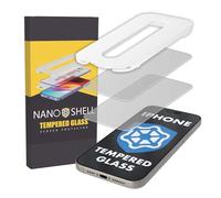 NANOSHELL 2 Pack Tempered Glass Screen Protector & Easy Installation Kit for iPhone 17 Pro Max | Shatterproof, 2.5D 9H Hardness, Case Friendly, HD Clear Full Coverage Protection