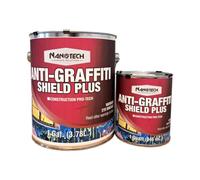 Nanotech Anti-Graffiti Shield Plus- Clear, Non-Sacrificial Coating for Concrete, Brick, Wood, Metal, Painted Surfaces, Murals- Exterior Interior Use- Remove Vandalism Easily- 5 L. (1.34 Gal.)