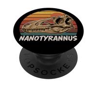 Nanotyrannus Dinosaur Skeleton Retro Sunset Graphic PopSockets Adhesive PopGrip