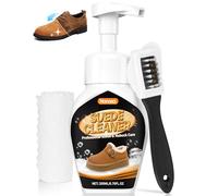 Nanoxa Suede Cleaner, No-Rinse Suede And Nubuck Shoe Cleaner Removes Dirt & Stains, Shoe Cleaning Kit with Brush & Towel for Suede, Nubuck, Boots, Sneakers-200ml
