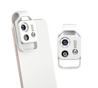 Nanozoom 200x Magnification Phone Lens - Universal Cell Phone Microscope for Phone, Equipped with CPL Lens & LED Light, High-Definition Portable Photography Accessory (White)