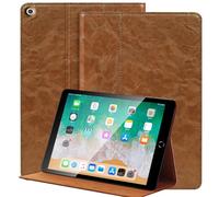 NANRUIL Case for iPad 9th/8th/7th Gen 10.2 Inch 2021/2020/2019 Genuine Leather Tablet Protective Case Cover, Auto Wake/Sleep, Khaki